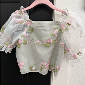 SHEIN Kids Floral Top and Skirt
